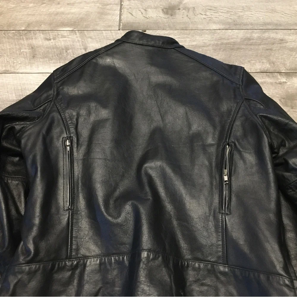 X-Element Biker Cafe Racer Lined Motorcycle Riding Womens Leather Jacket Size XL